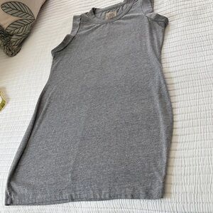 Chaser Sleeveless T-Shirt Dress, grey, size small